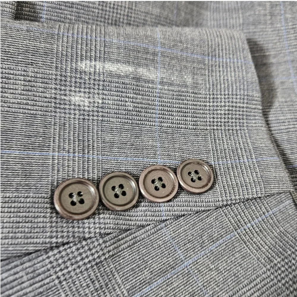 Brooks‎ Brothers Mens 346 Wool Stretch Blazer Sportcoat Wedding Gray Blue 41R